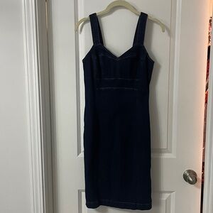 White House Black Market Navy Denim Dress